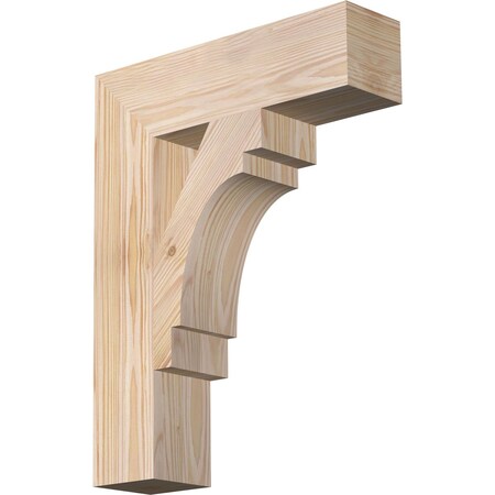 Ekena Millwork Merced Block Smooth Bracket, Douglas Fir, 3 1/2"W x 14"D x 18"H BKT04X14X18MRC05SDF